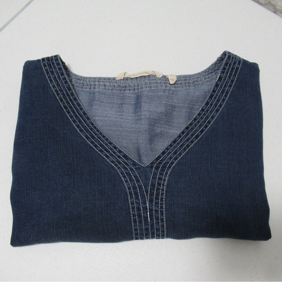 Soft Surroundings Chambray Tunic Top Size Small - Picture 13 of 14